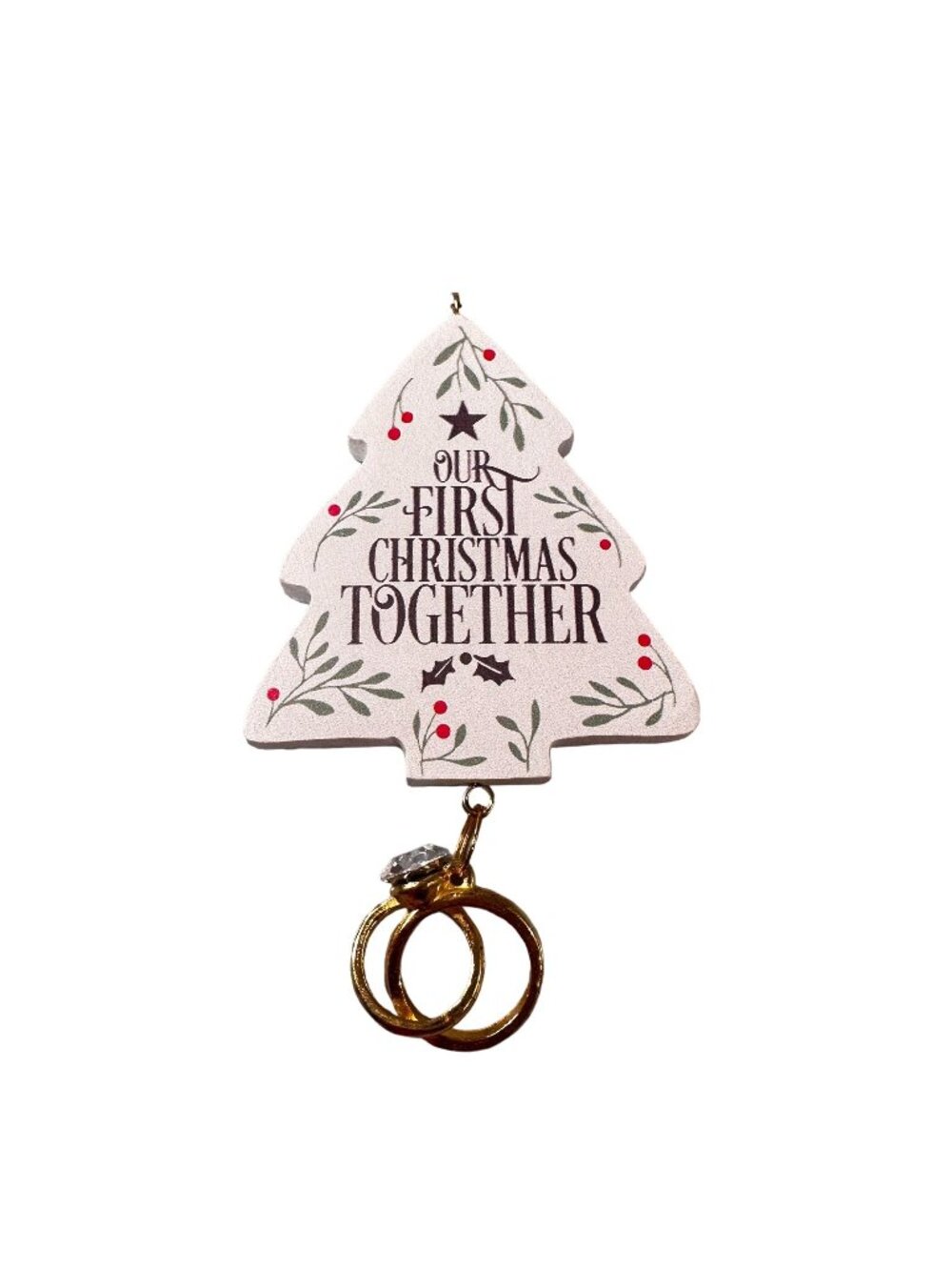 Christmas Shoppe Ornament Tree First Together Bride Groom Wedding Holiday